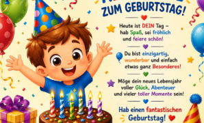Alles Gute zum Geburtstag – Bunte Geburtstagskarte für Kinder